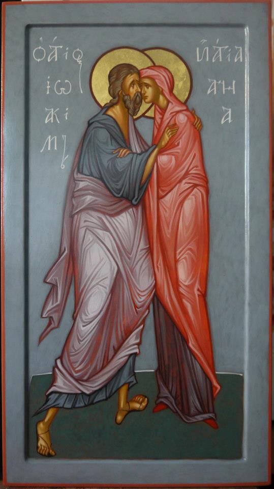 MAXIM SHESHAKOV, St. Joachim and ST. Anna. Egg tempera on gessoed panel.
