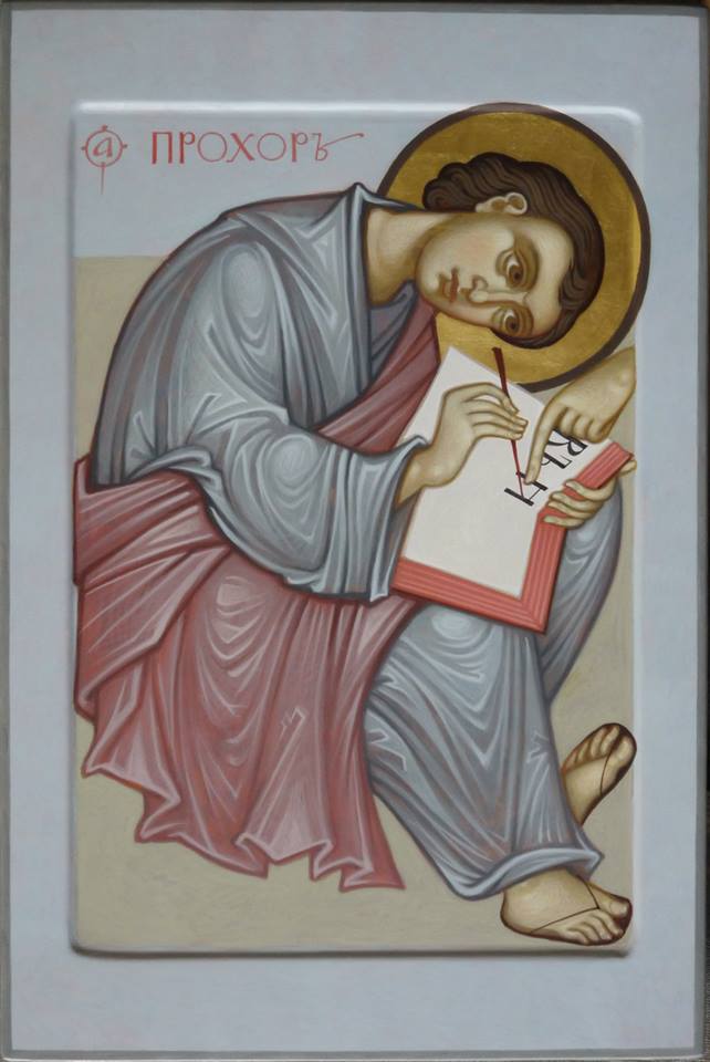 MAXIM SHESHUKOV St. Prochoros the Deacon. Egg tempera on gessoed panel.