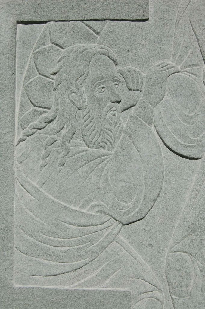 The face of Adam, modelled upon Father Matthew.