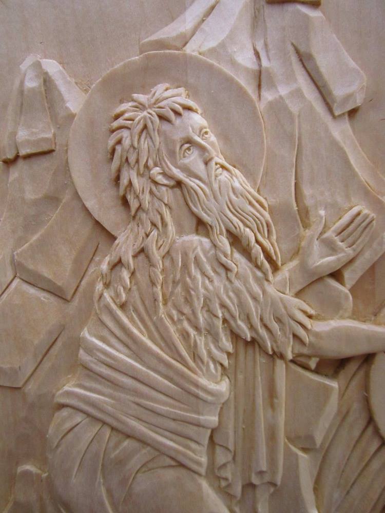 Detail of Theophany. Carved by the author.