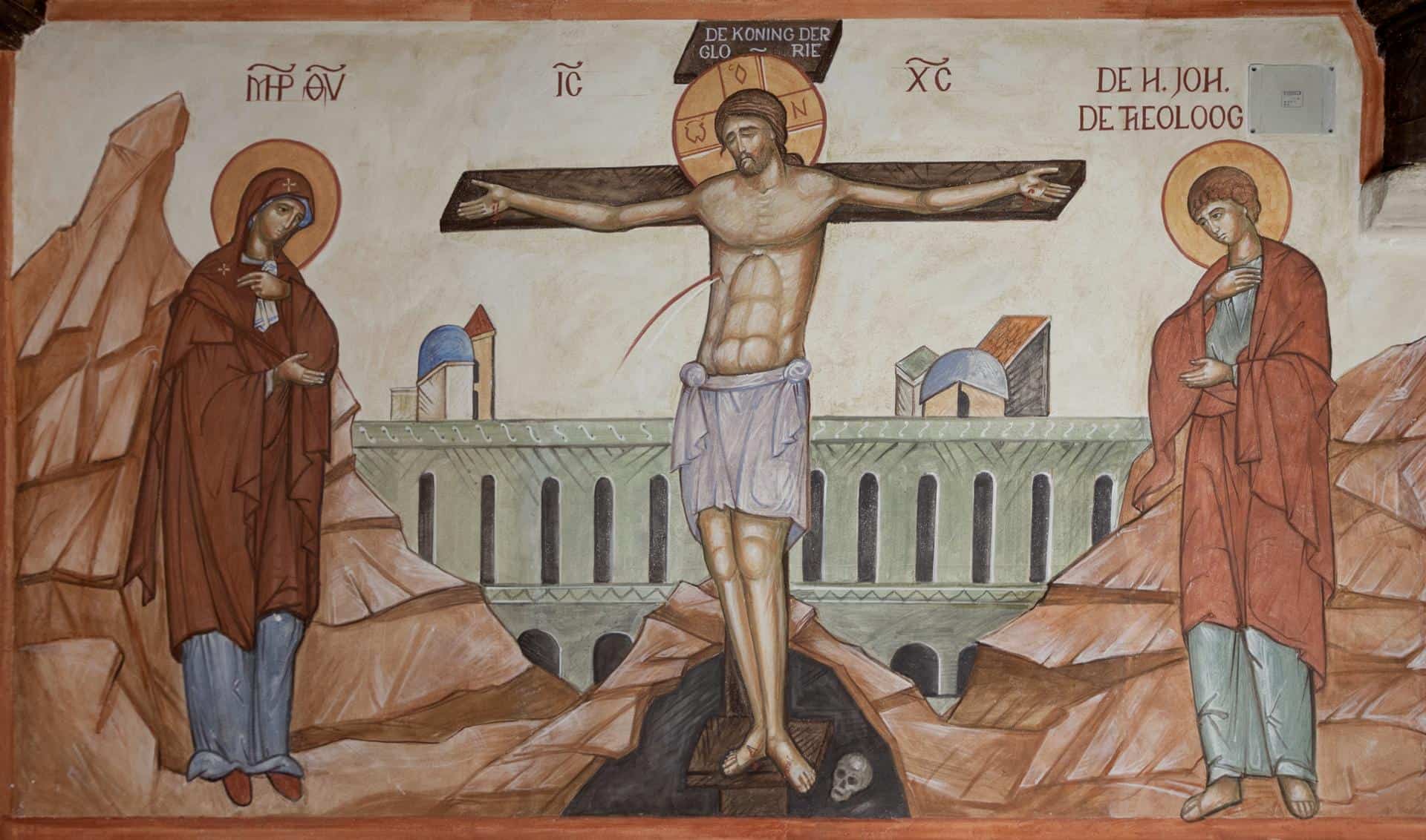 The Crucifixion fresco by Joris Van Ael