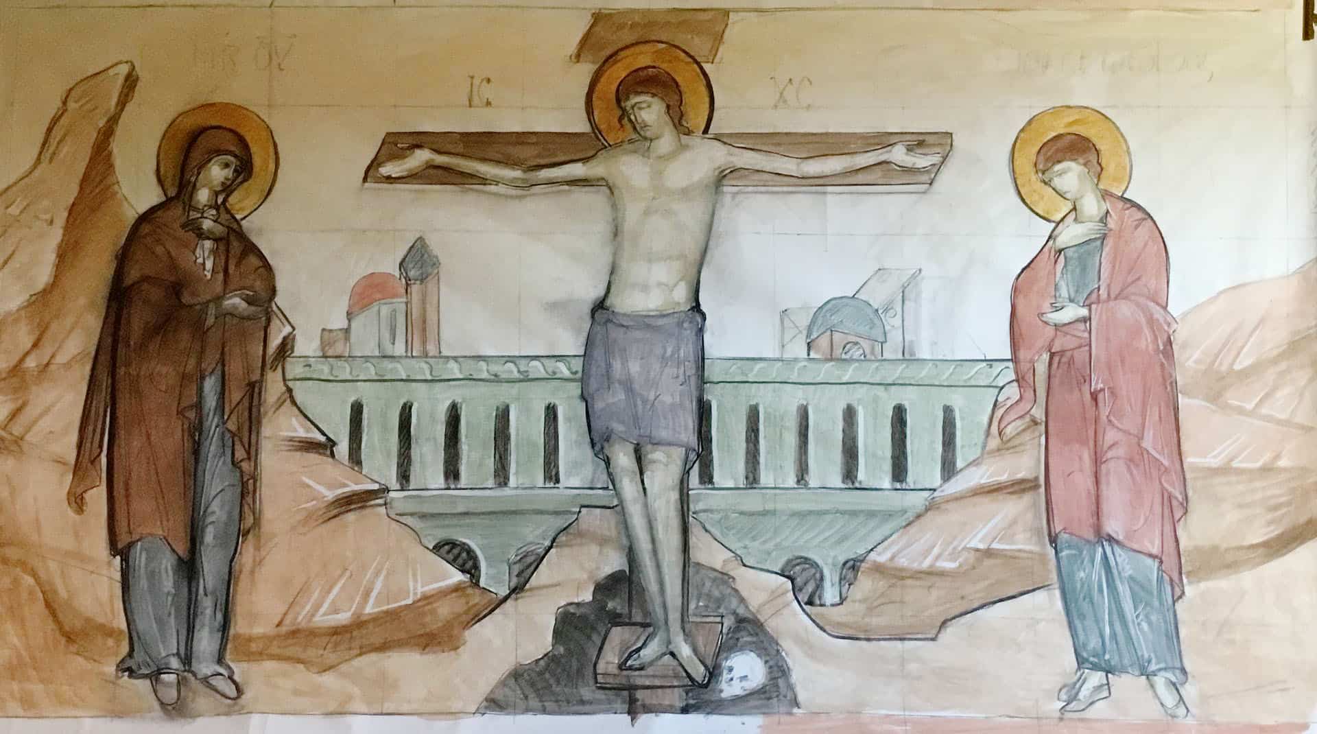 Color study of the Crucifixion