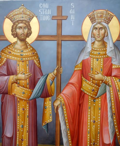 Sts Constantine and Helen, detail
