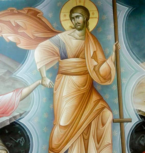 detail of the Resurrection icon