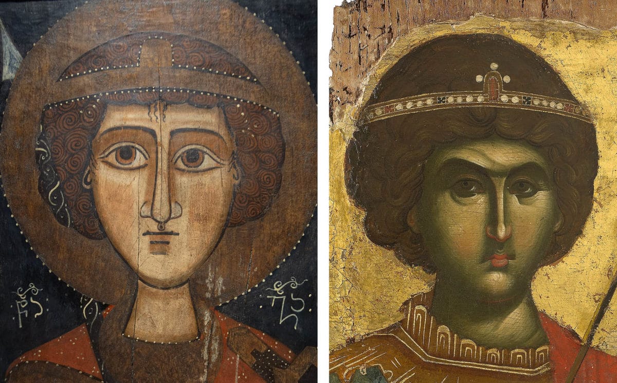 An Angel from Svaneti (georgia) and a warrior from Vatopaedi monastery (Mount Athos)
