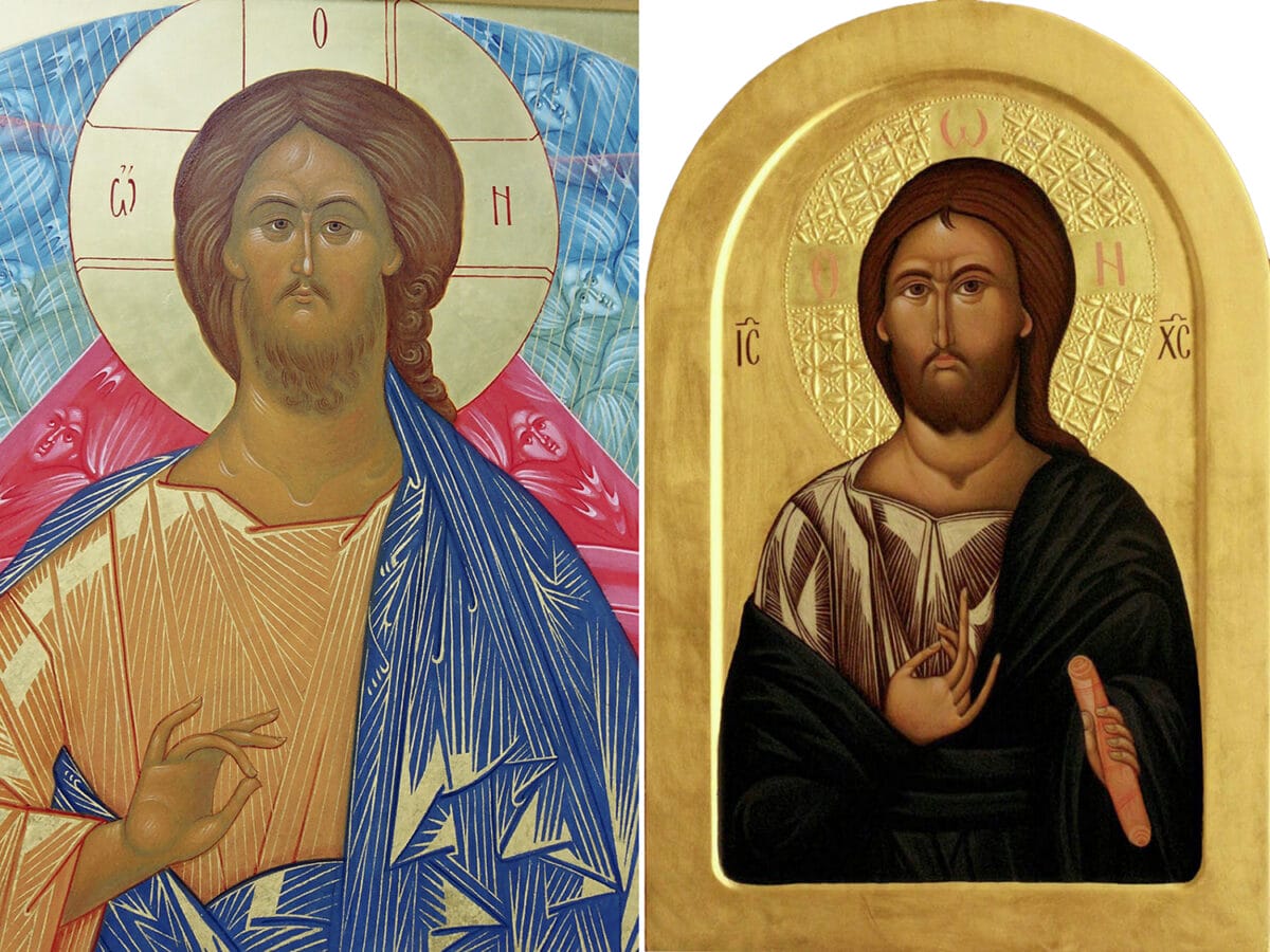 Icon produced by a skillful iconographer ve an icon produced by an iconographer who wanted the image to have a visual message.