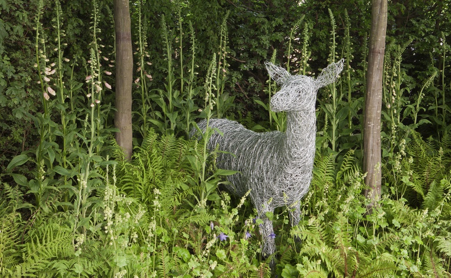 Wire deer sculpture Stephen Studd 2943472