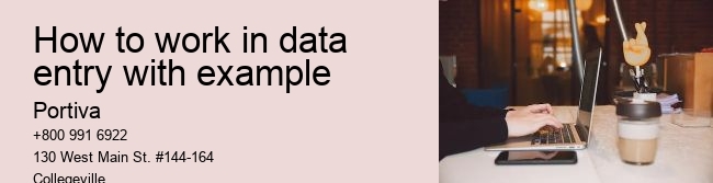 How to work in data entry with example