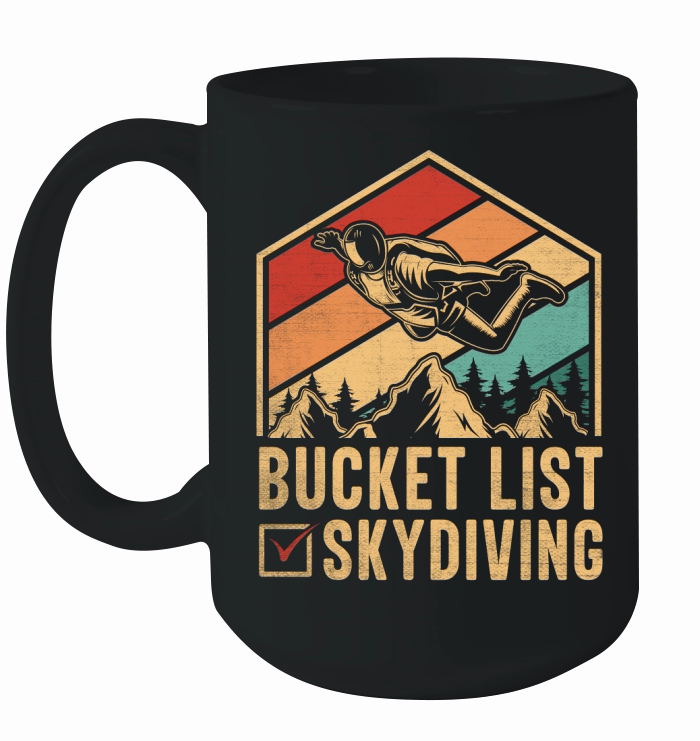 Bucket list skydiving 04 Ceramic Mug