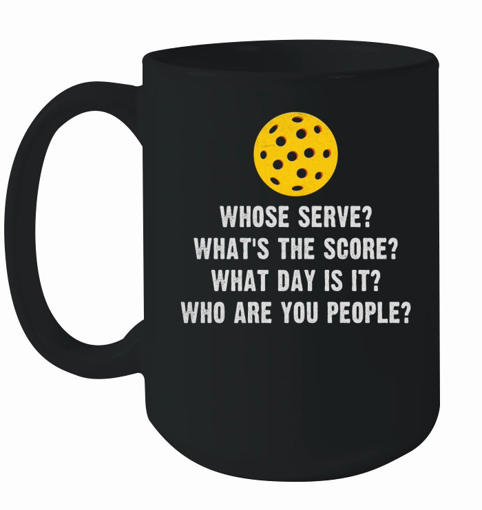 Whose Serve Whats The Score Ceramic Mug