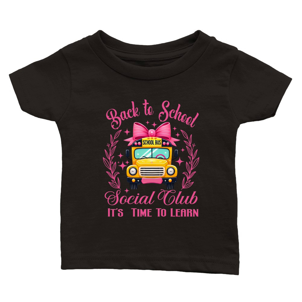 Back to School Bus Social Club 2 Classic Baby Crewneck T-shirt