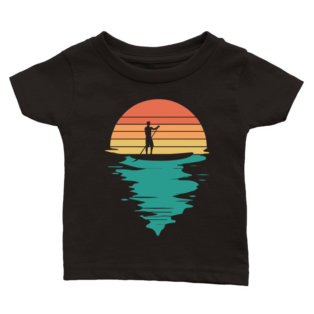 Retro Stand Up Paddleboard Stand Up Paddle Water Classic Baby Crewneck T-shirt
