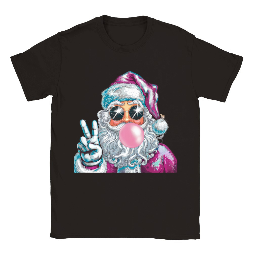Bubble gum santa christmas 1 Classic Kids Crewneck T-shirt
