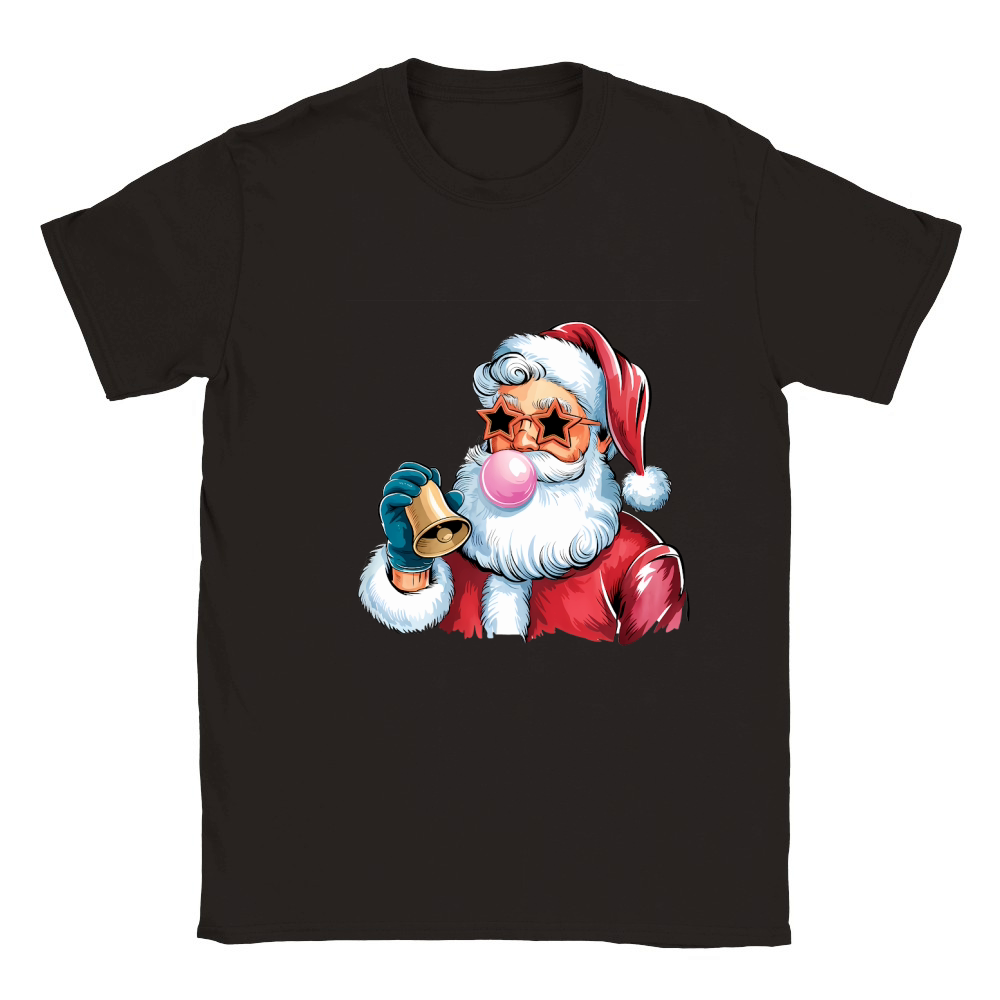 Christmas Santa Bell Vintage Christmas Classic Kids Crewneck T-shirt