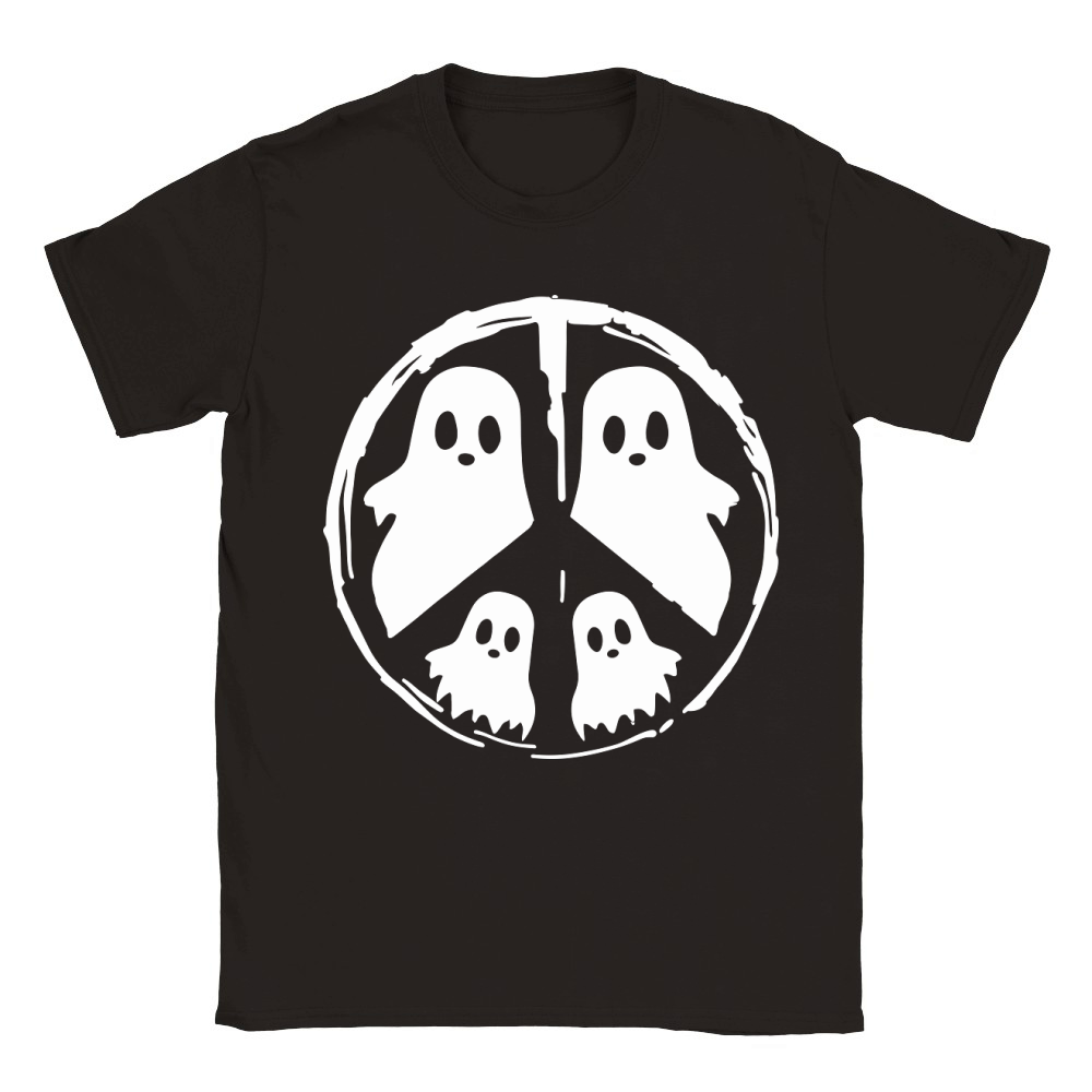 Halloween Peace Single Color Classic Kids Crewneck T-shirt
