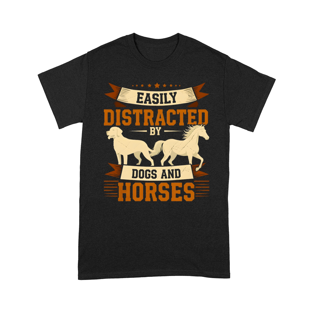 Easily Distracted By Dogs And Horses Comfort T-shirt