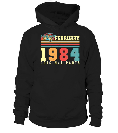 Born February 1984 Vintage Hoodie Unisex