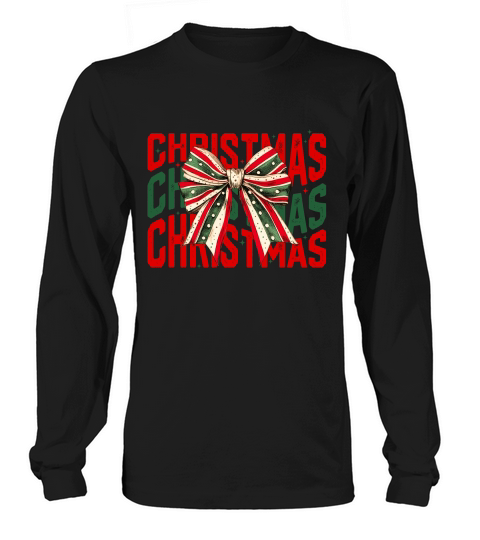 Christmas bow2 Long sleeved Unisex