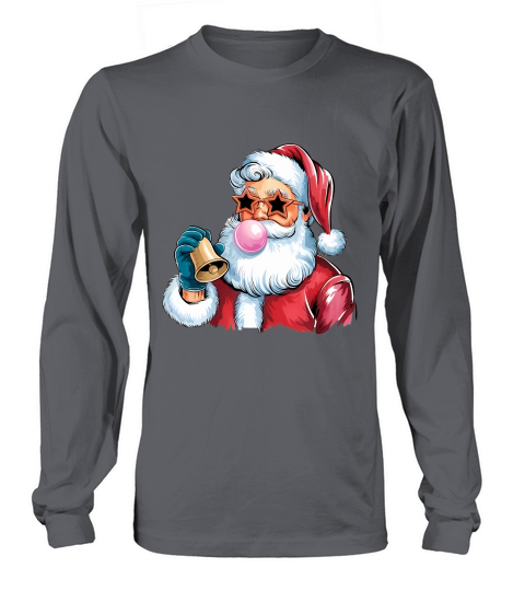 Christmas Santa Bell Vintage Christmas Long sleeved Unisex