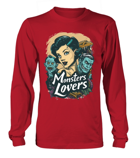 Monster Lover Vintage Halloween Long sleeved Unisex