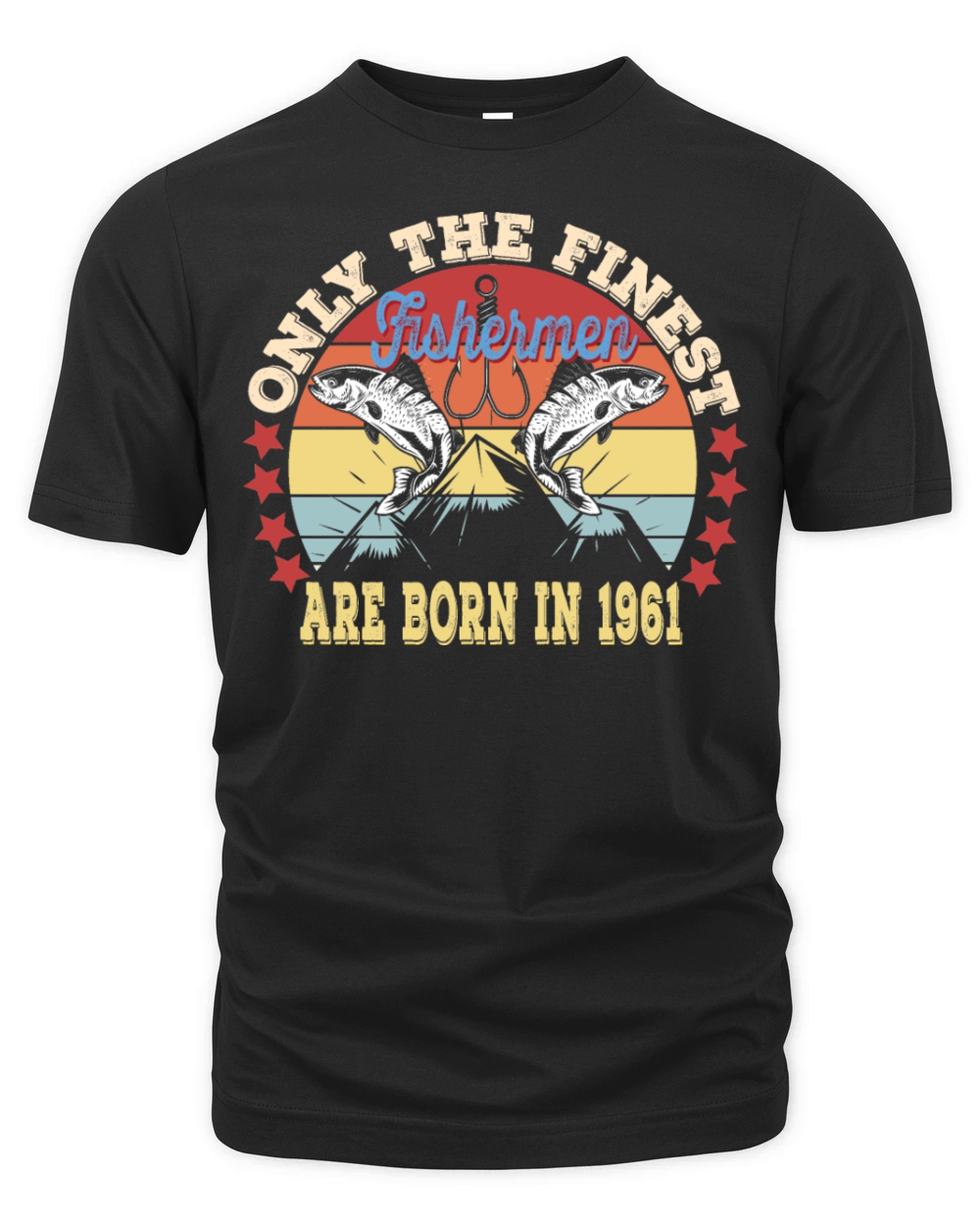 60Th Fishermen Birthday Born In 1961 Fishing Love Organic Unisex T-shirt