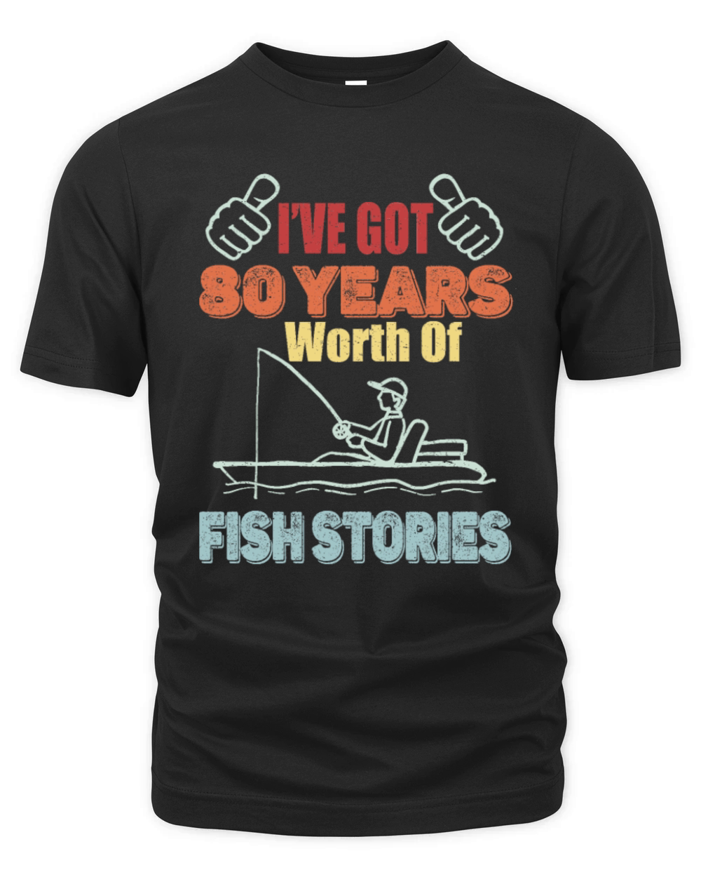 80 Years Worth Of Fish Stories-1941 Birthday Gift Organic Unisex T-shirt