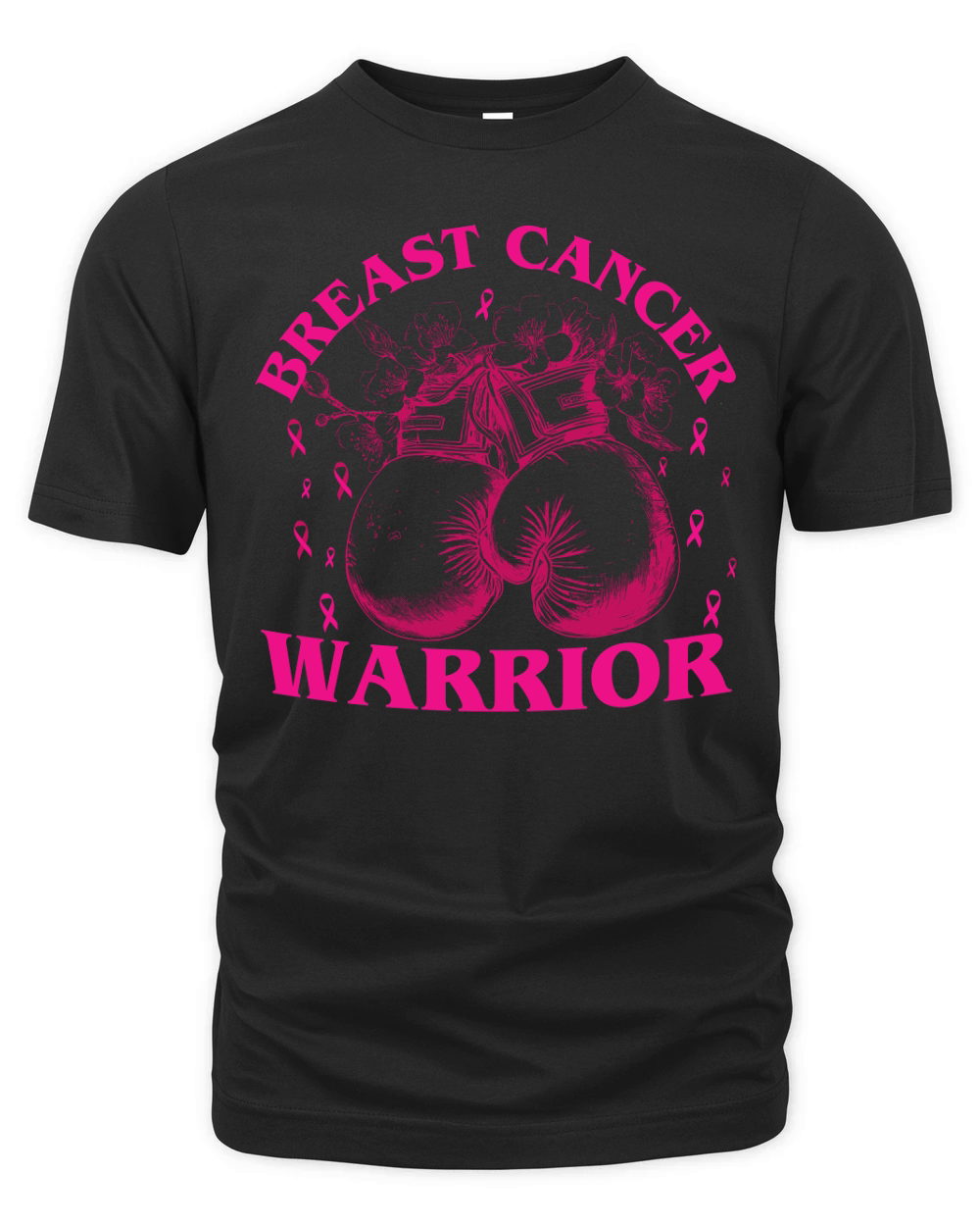 Breast Cancer Warrior Boxing Gloves Organic Unisex T-shirt