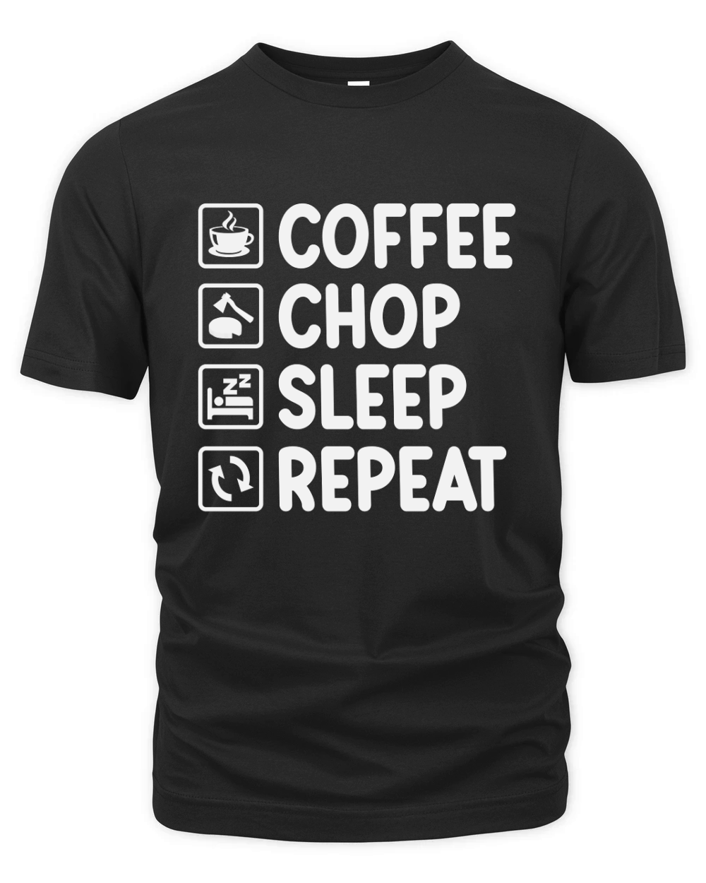 Coffee Chop Sleep Repeat Organic Unisex T-shirt
