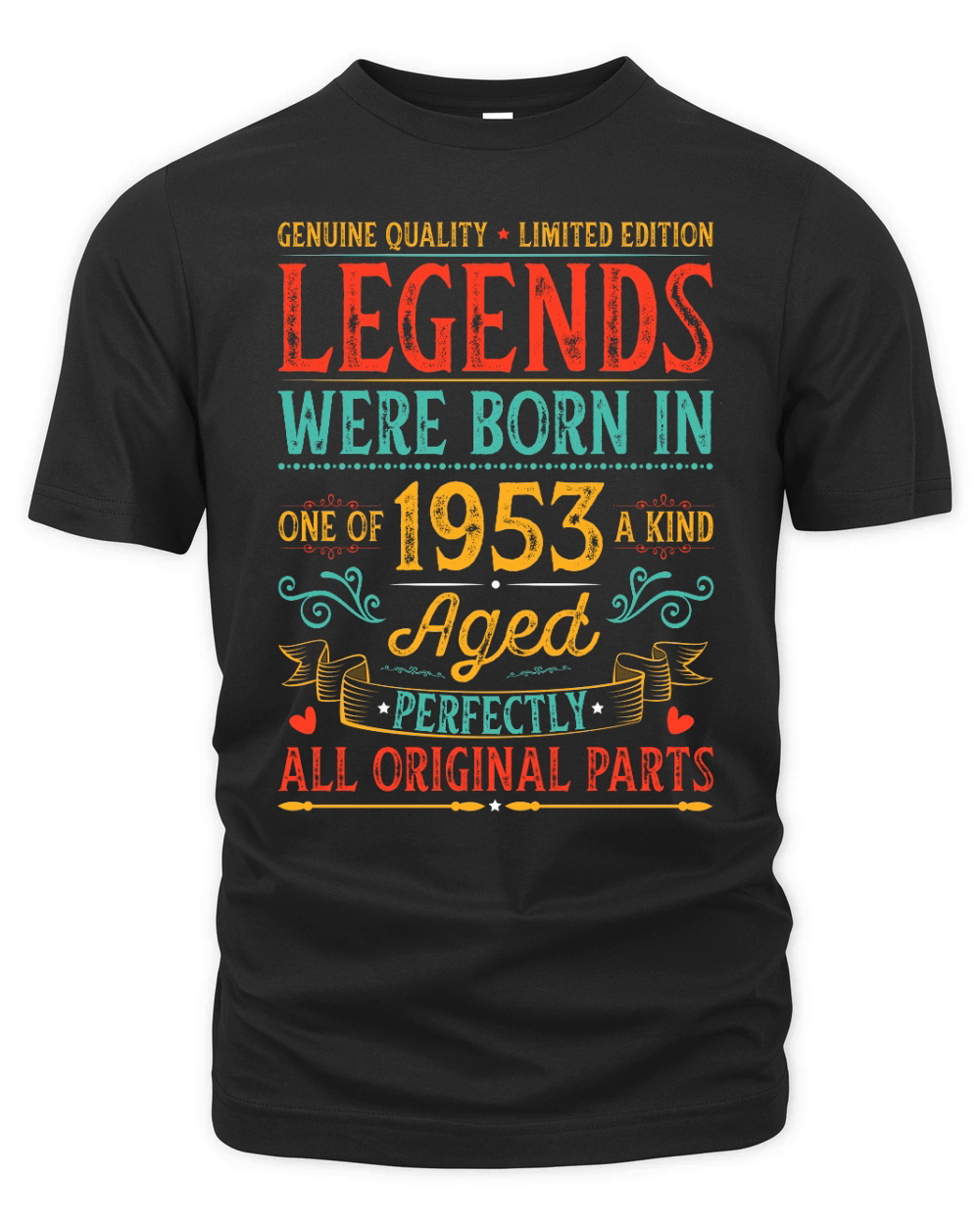 Legends Were Born In 1953 Birthday T Shirt Design (1) Organic Unisex T-shirt