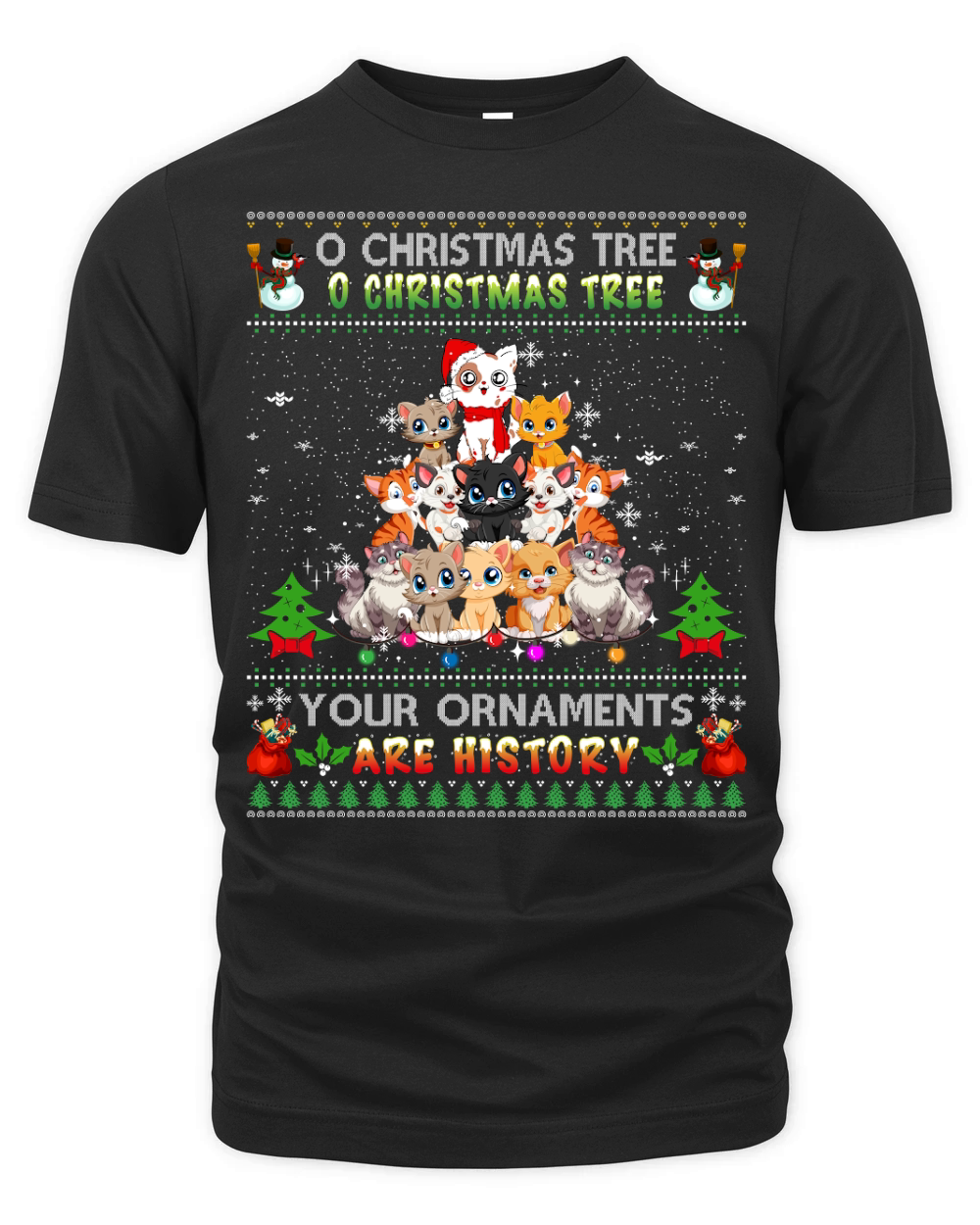 O CHRISTMAS TREE O CHRISTMAS TREE YOUR ORNAMENTS ARE HISTORY Organic Unisex T-shirt