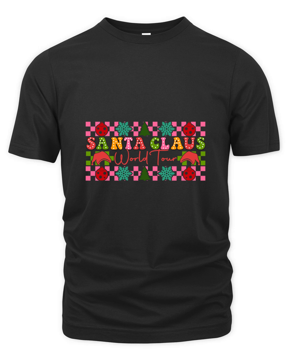 Santa Claus World Tour Christmas Organic Unisex T-shirt