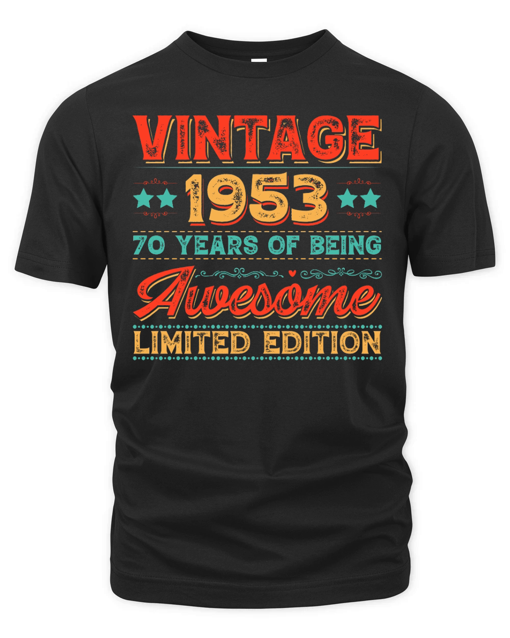 Vintage 1953 Being Awesome Limited Edition Birthday (1) Organic Unisex T-shirt