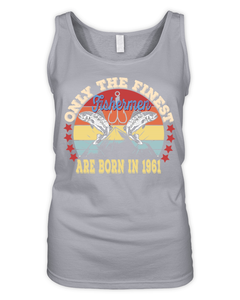 60Th Fishermen Birthday Born In 1961 Fishing Love Organic Women's Tank Top