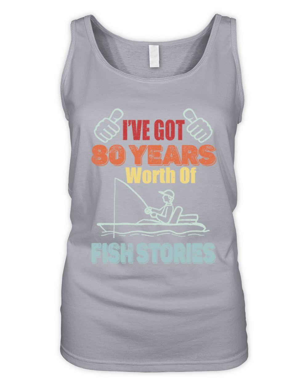 80 Years Worth Of Fish Stories-1941 Birthday Gift Organic Women's Tank Top