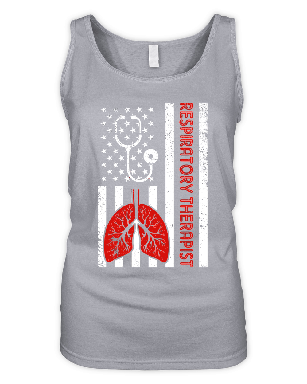 Respiratory Therapist Shirt America Flag Organic Women's Tank Top