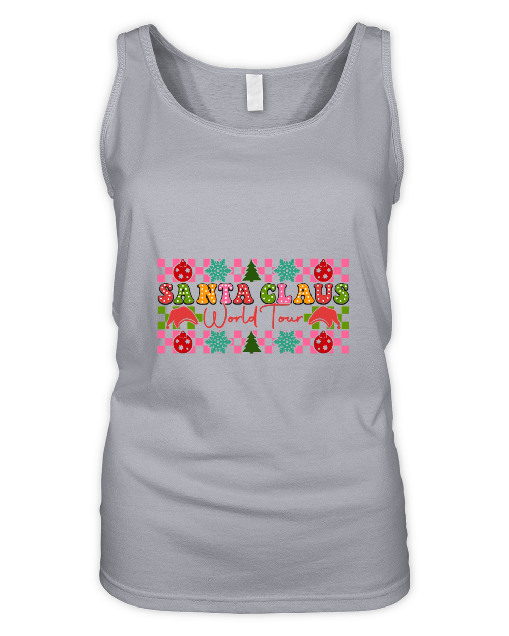 Santa Claus World Tour Christmas Organic Women's Tank Top