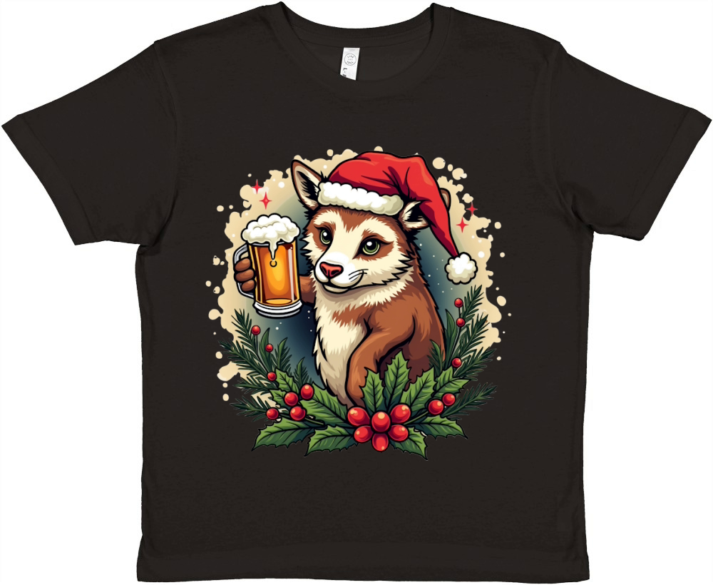 Animal Beer Christmas Sublimation Bundle 05 Premium Kids Crewneck T-shirt