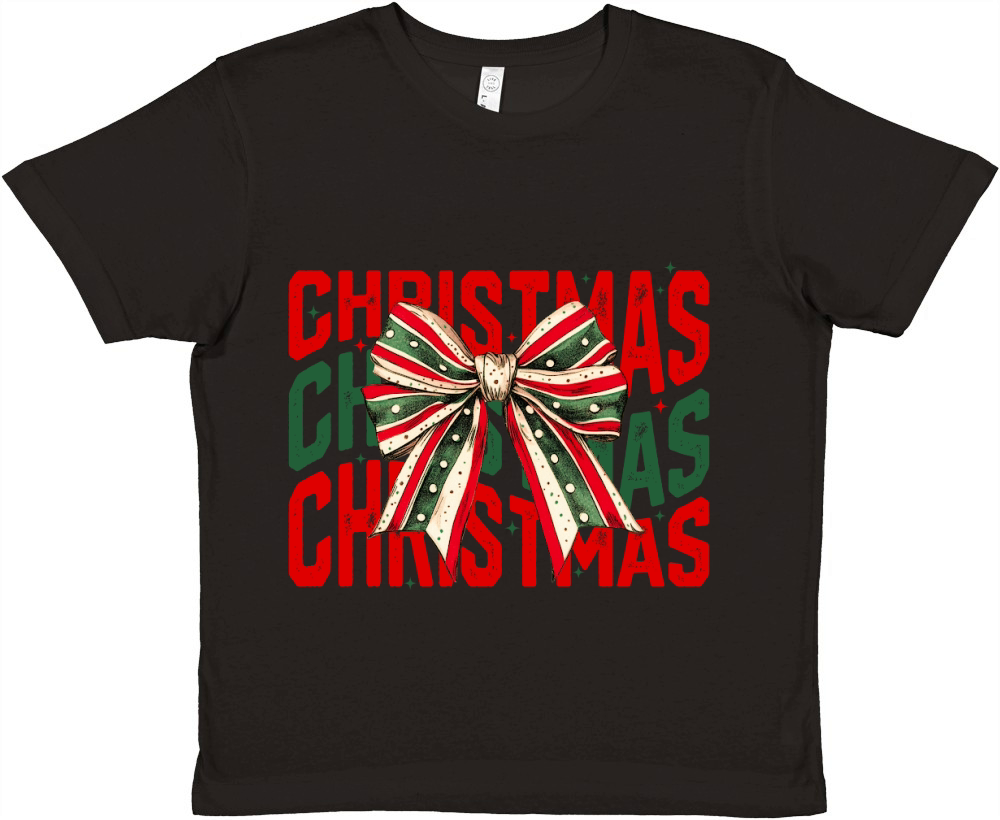 Christmas bow2 Premium Kids Crewneck T-shirt