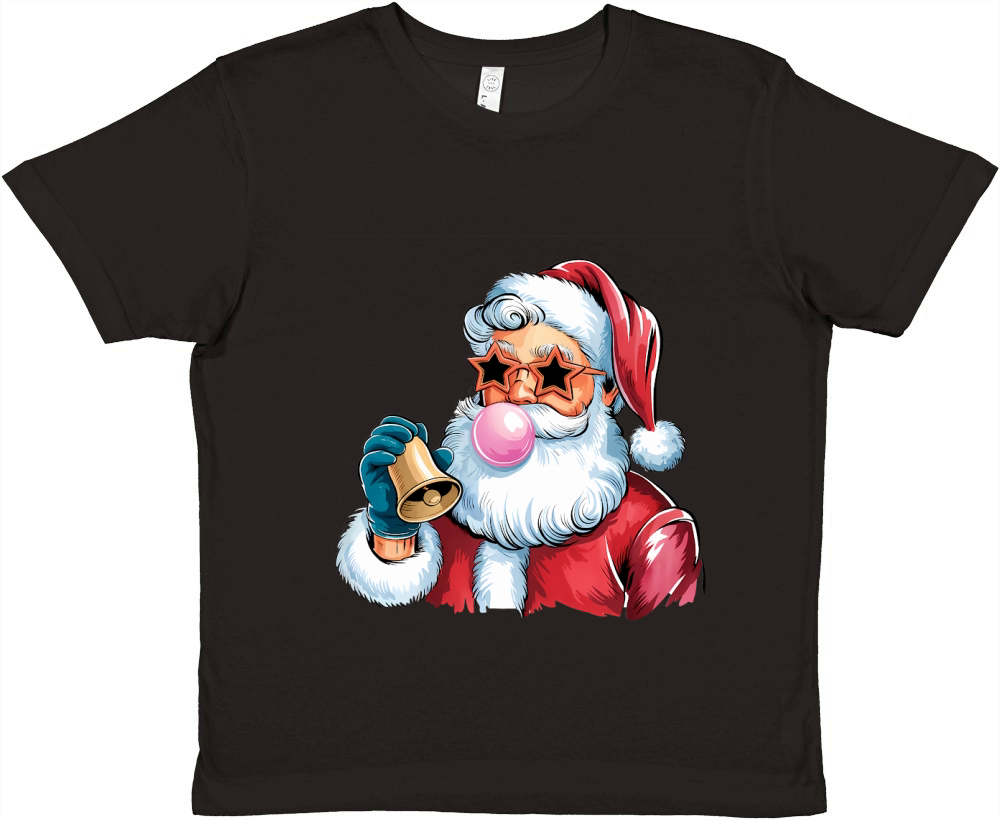Christmas Santa Bell Vintage Christmas Premium Kids Crewneck T-shirt