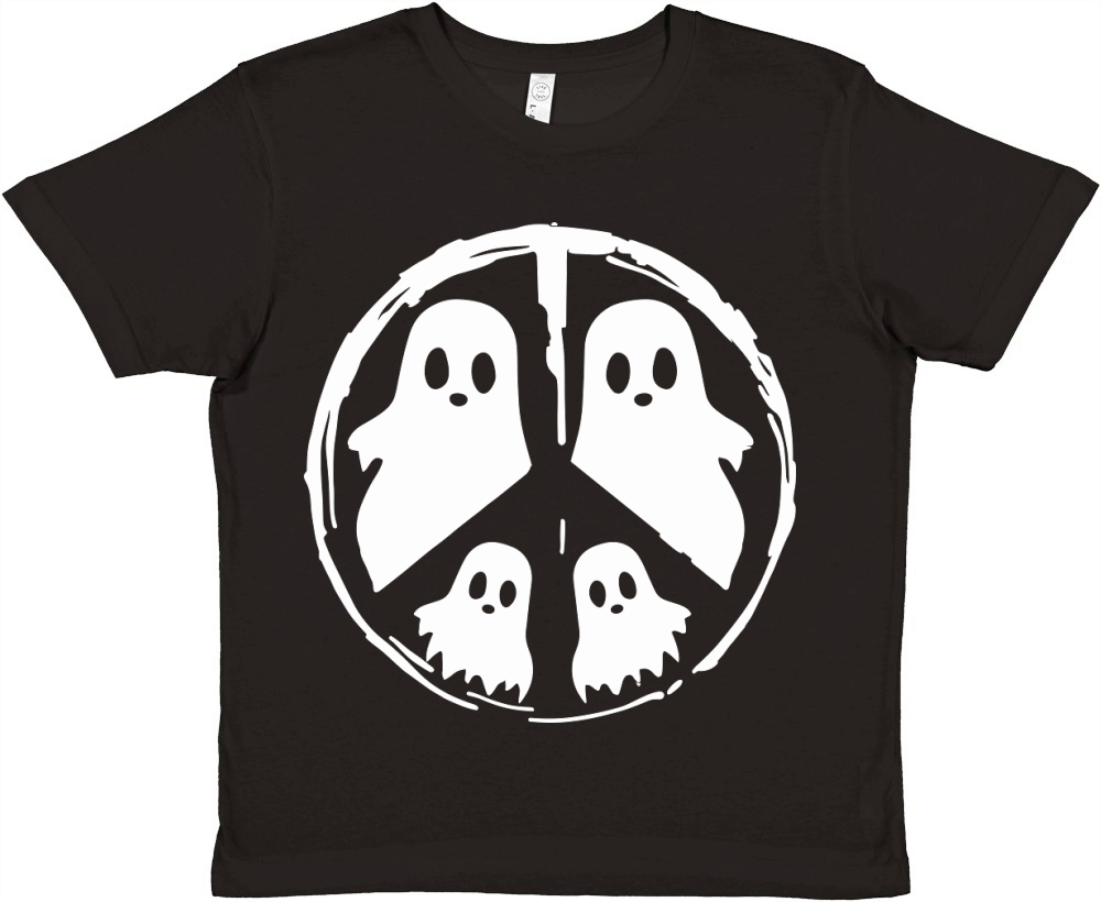 Halloween Peace Single Color Premium Kids Crewneck T-shirt