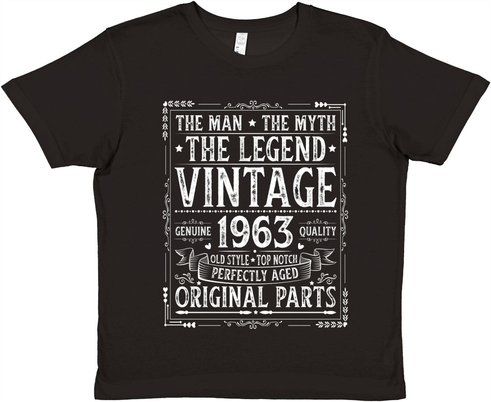 The Man The Myth The Legend Vintage 1963 Premium Kids Crewneck T-shirt