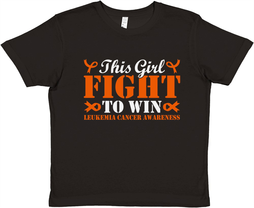 This Girl Fight To Win Leukemia Cancer Awareness Premium Kids Crewneck T-shirt