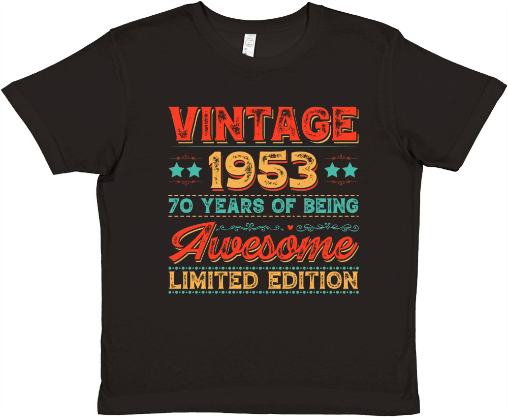 Vintage 1953 Being Awesome Limited Edition Birthday (1) Premium Kids Crewneck T-shirt