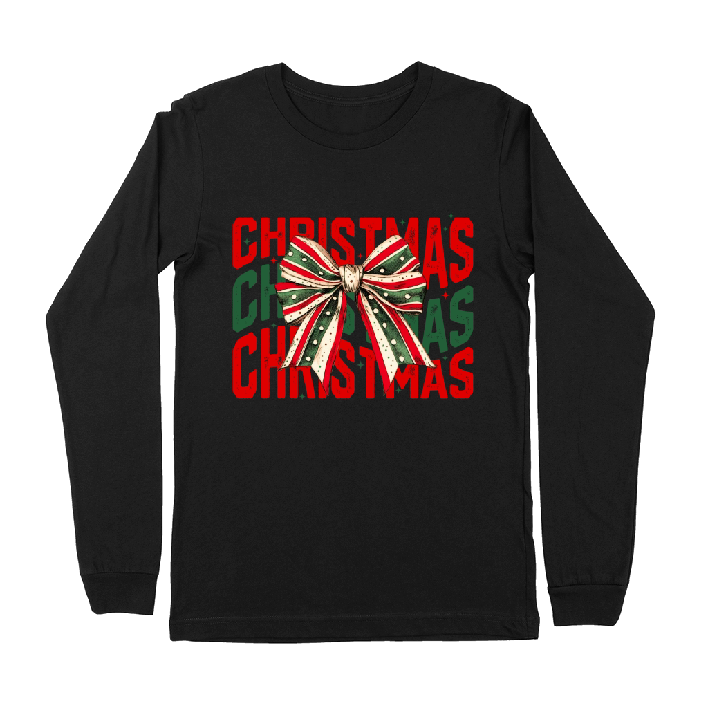 Christmas bow2 Premium Long Sleeve