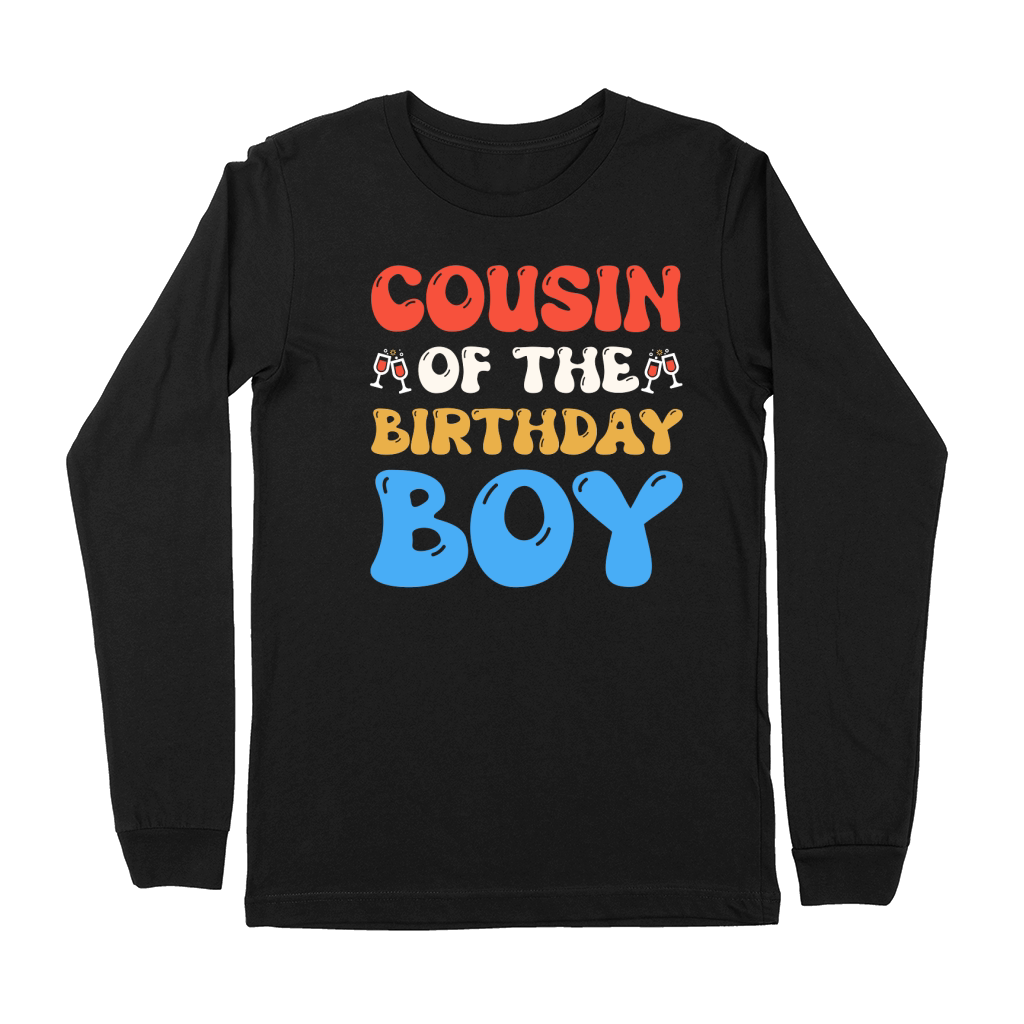 Cousin of the Birthday Boy T Shirt Design (1) Premium Long Sleeve