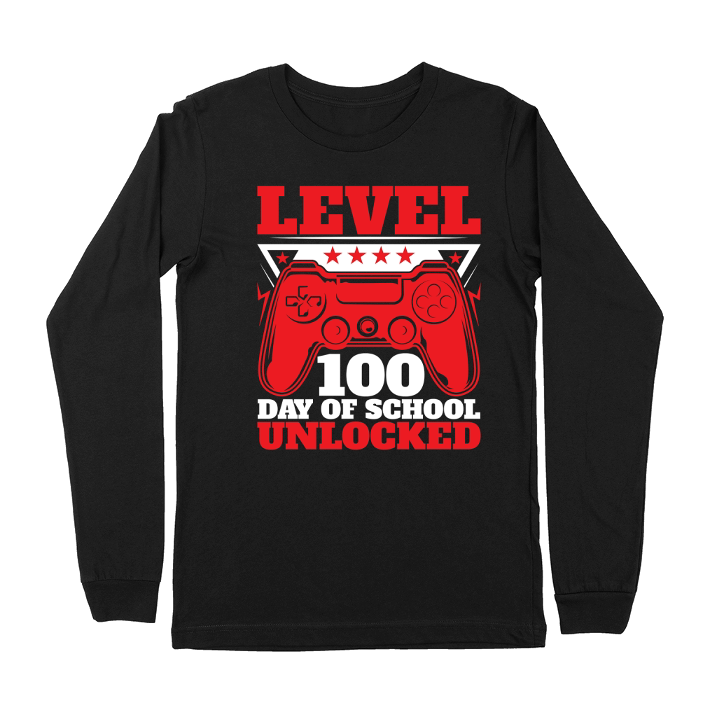 Level 100 Day Of School Unlocked Premium Long Sleeve