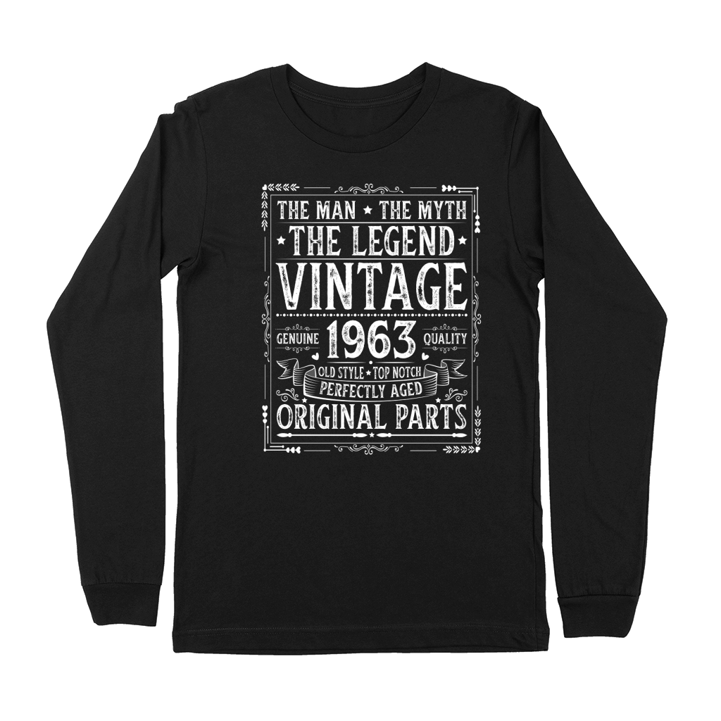 The Man The Myth The Legend Vintage 1963 Premium Long Sleeve