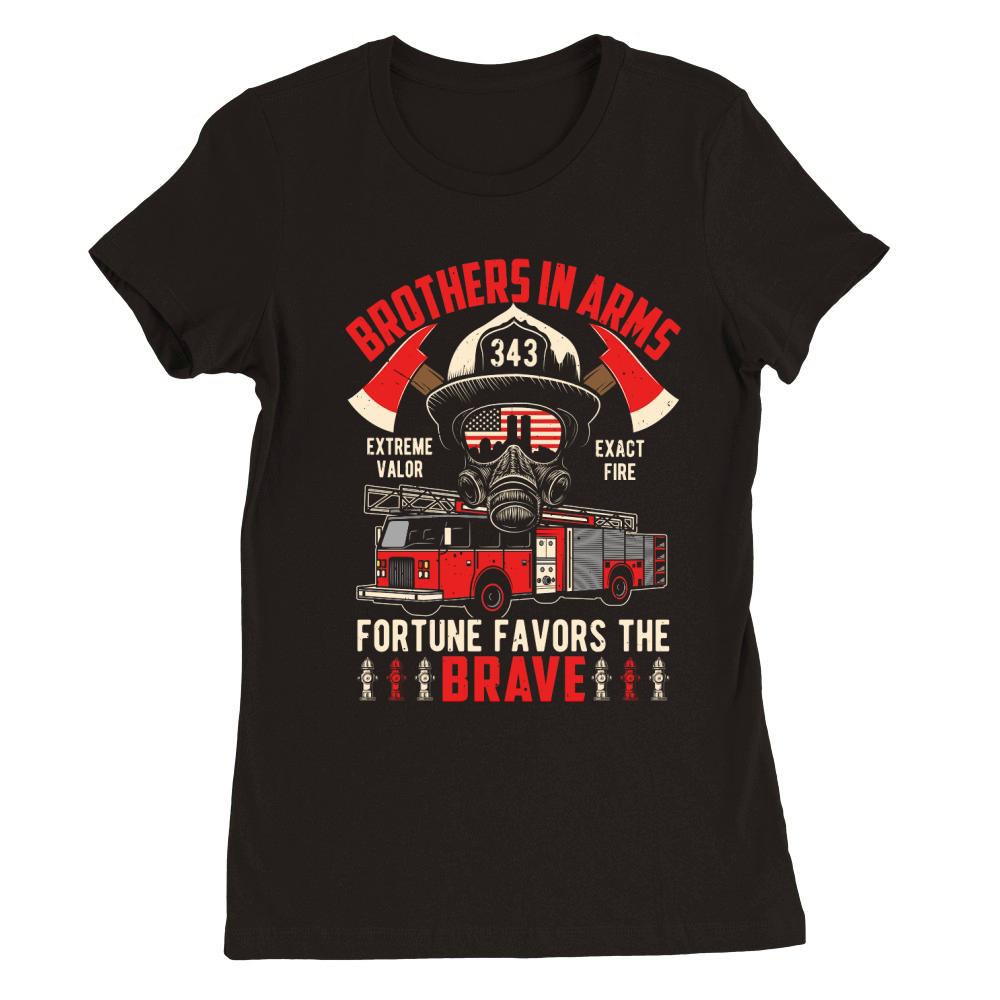 Brothers in arms extreme valor exact fire fortune favors the brave Premium Womens Crewneck T-shirt