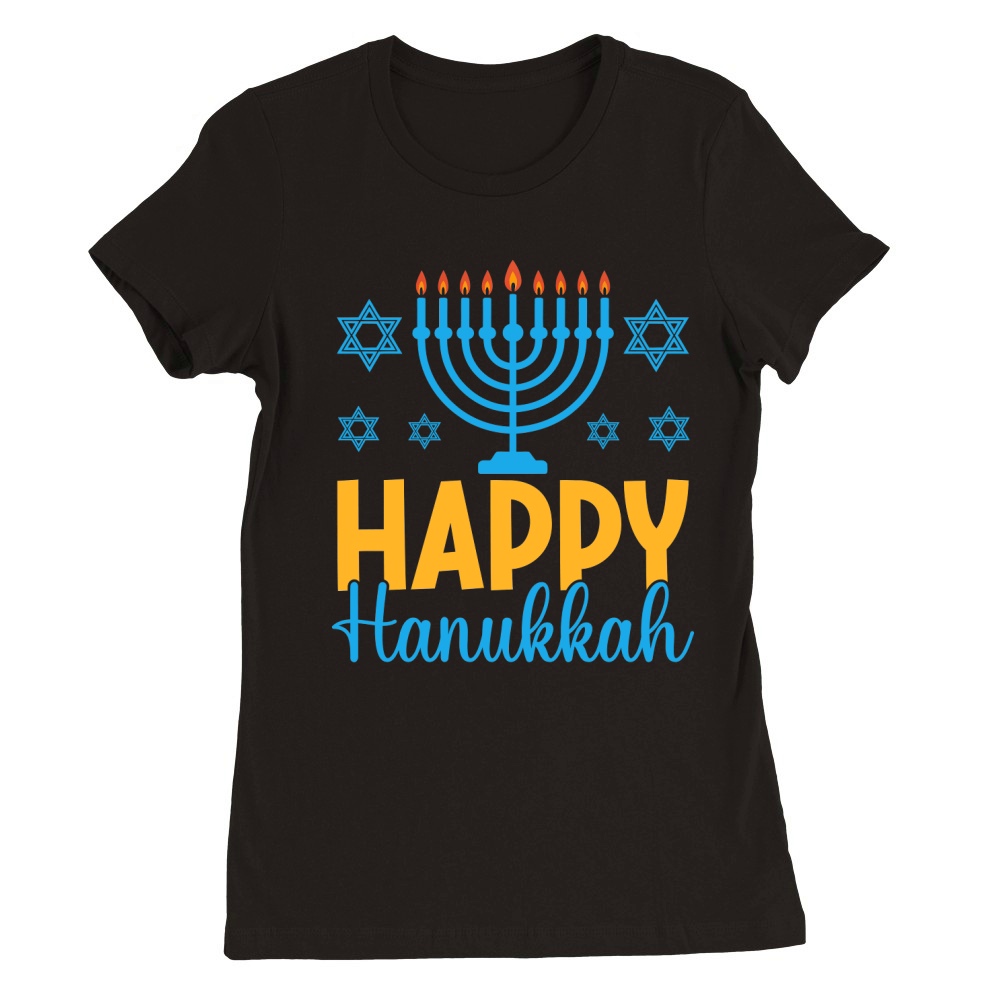 Happy hanukkah 1.06 Premium Womens Crewneck T-shirt