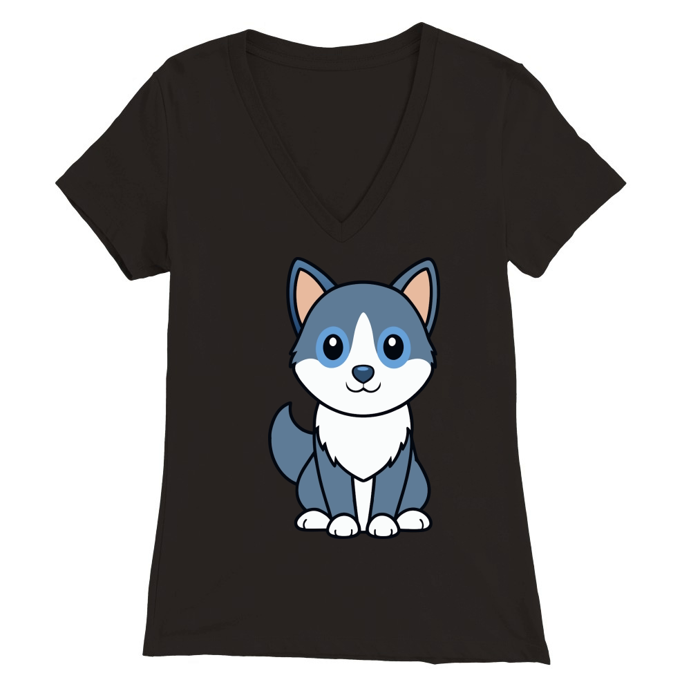 Alaskan Klee Kai Premium Womens V-Neck T-shirt
